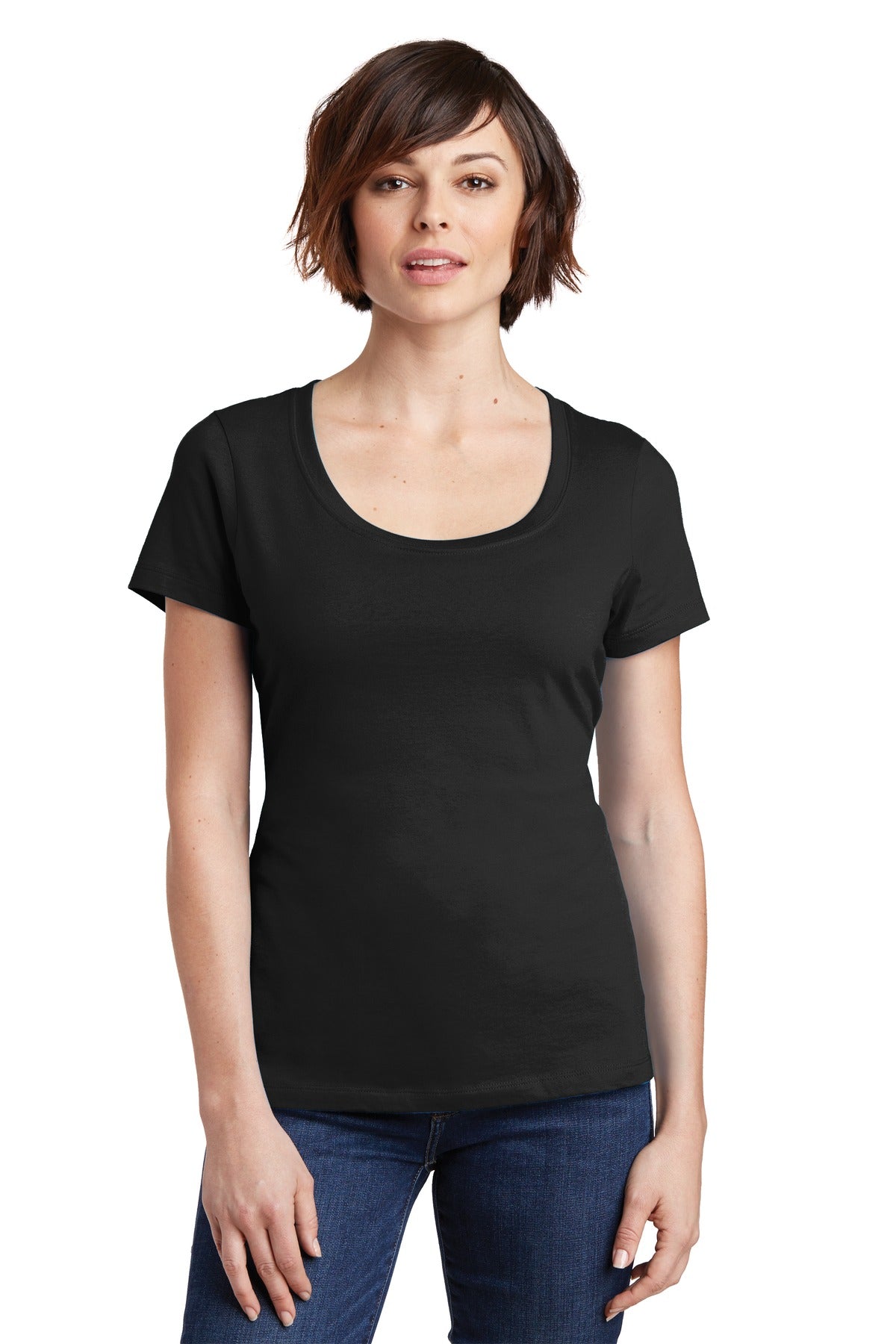 District® Women's Perfect Weight® Scoop Tee. DM106L