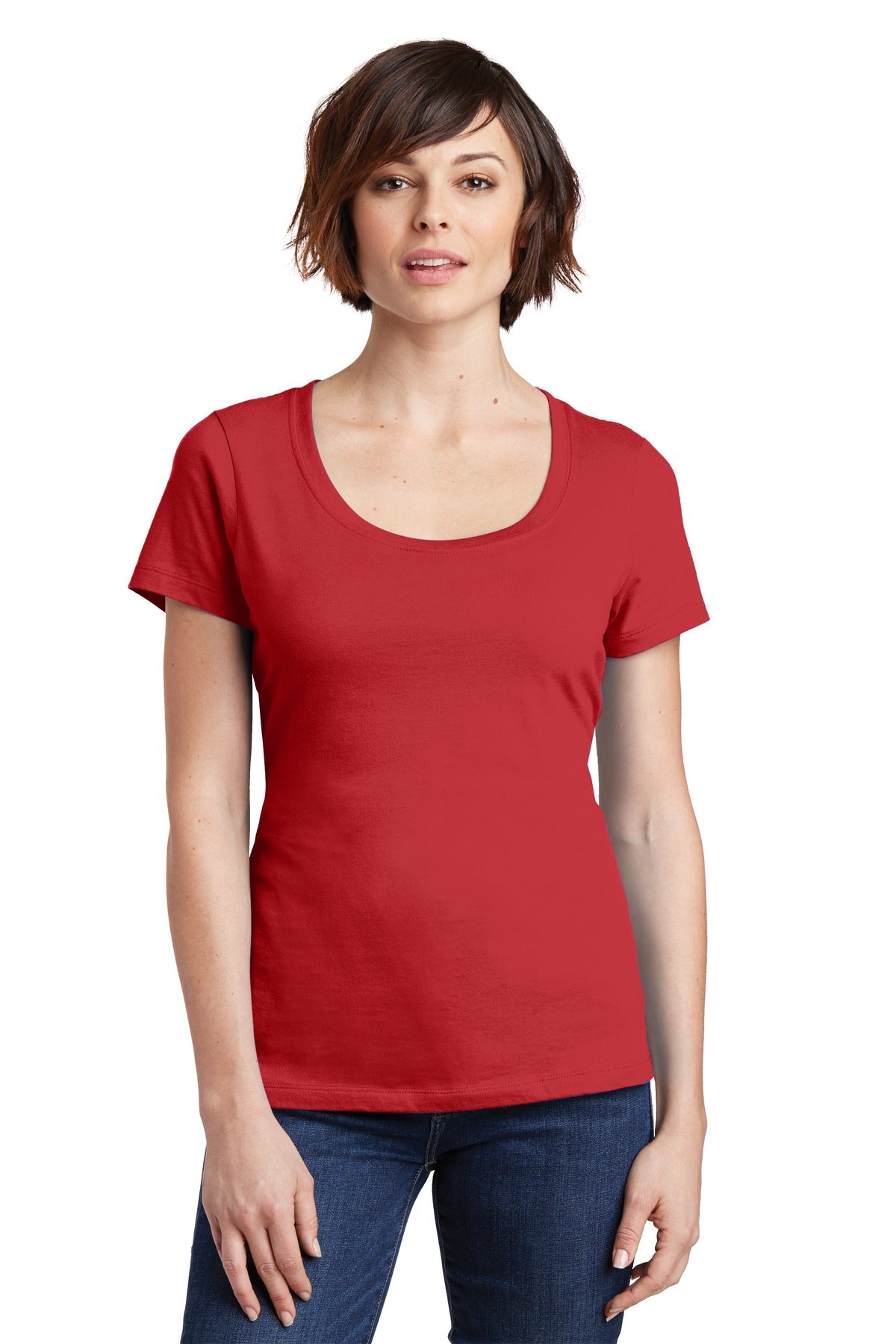 District® Women's Perfect Weight® Scoop Tee. DM106L