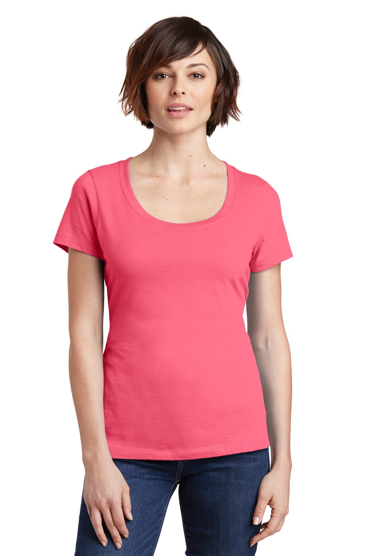 District® Women's Perfect Weight® Scoop Tee. DM106L