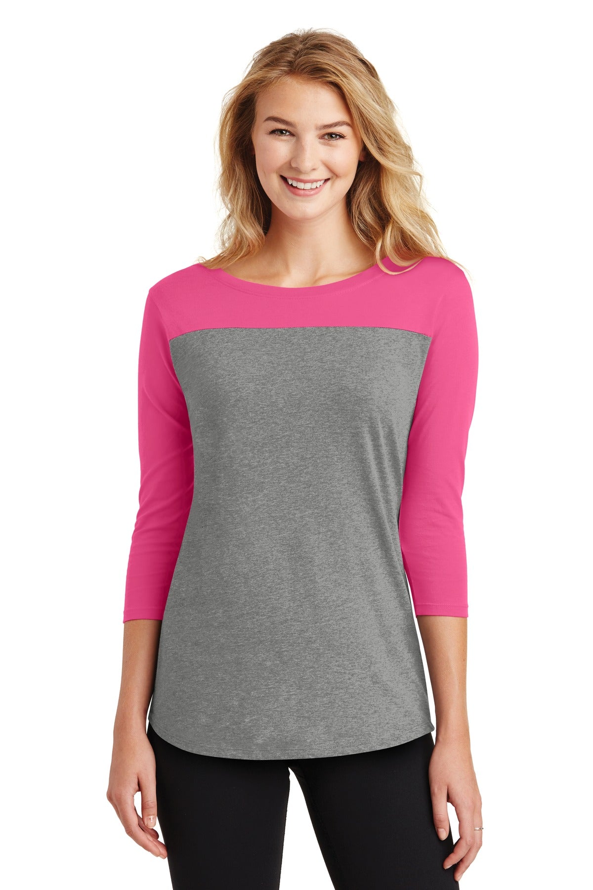 District® Women's Rally 3/4-Sleeve Tee. DT2700