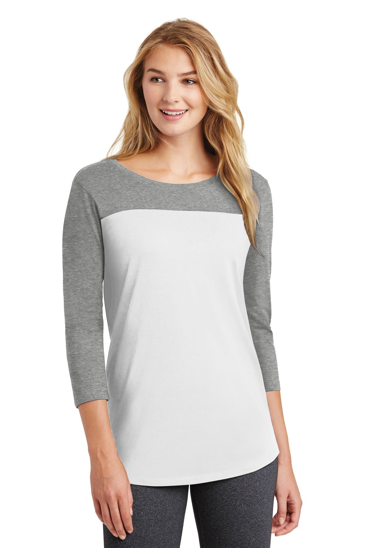 District® Women's Rally 3/4-Sleeve Tee. DT2700