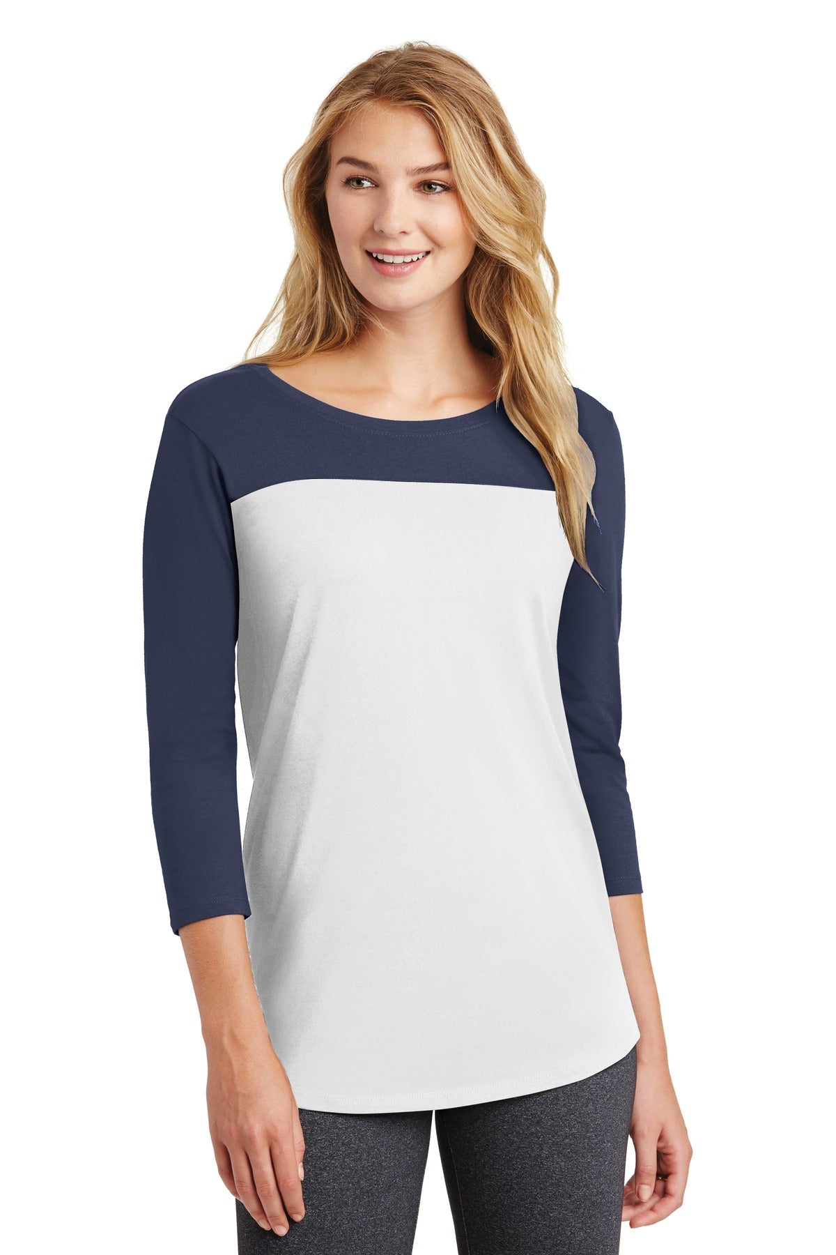 District® Women's Rally 3/4-Sleeve Tee. DT2700